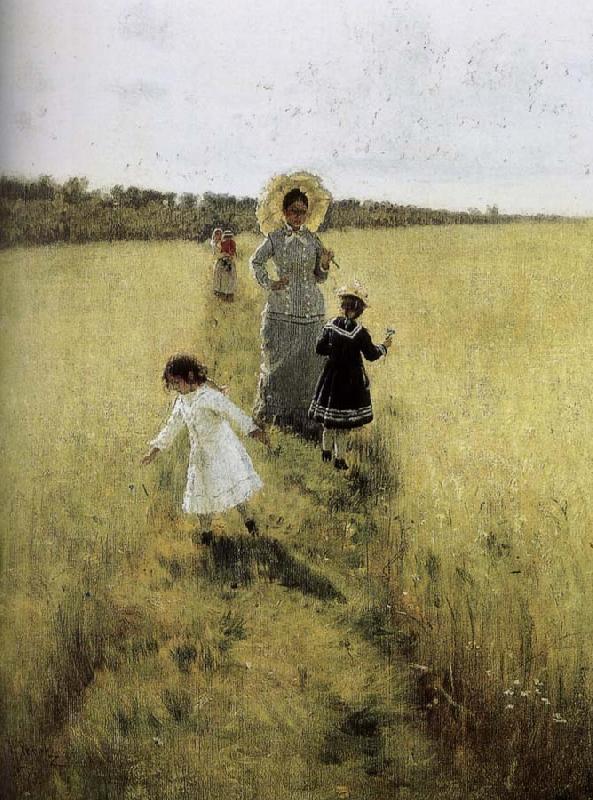 Ilia Efimovich Repin In the field of small road